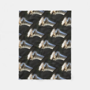 Artistisch struisvogelportret met fijne uitdrukkin fleece deken