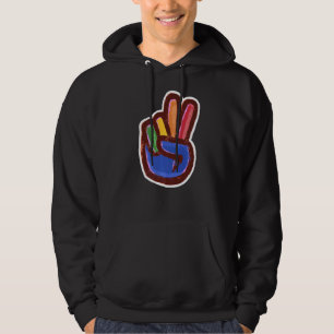 Artistisch vredeshandteken hoodie