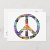 Artistisch vredesteken briefkaart (Voorkant / Achterkant)