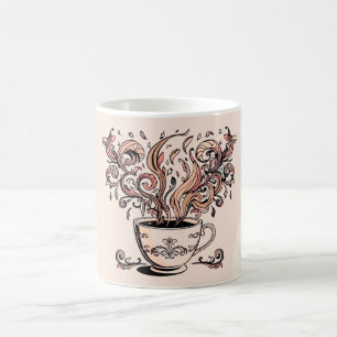 Artistische Boho Botanische Koffiekop Tweekleurige Koffiemok