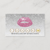 Artistische roze Lips Silver Glitter Loyalty (Voorkant)