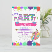 Artistist Different Style Birthday Invitation Kaar (Staand voorkant)