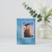 Artistry Blue Graduation Party Invitation (Debout devant)