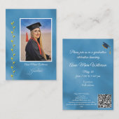 Artistry Blue Graduation Party Invitation (Devant / Derrière)