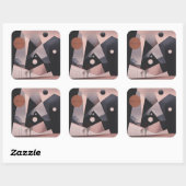 "Artistry in Comfort: Custom Design Kussens Vierkante Sticker (Vel)