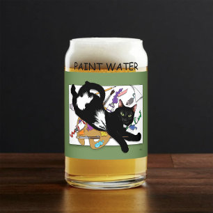 Artist's Black Cat Blikvorm Glas