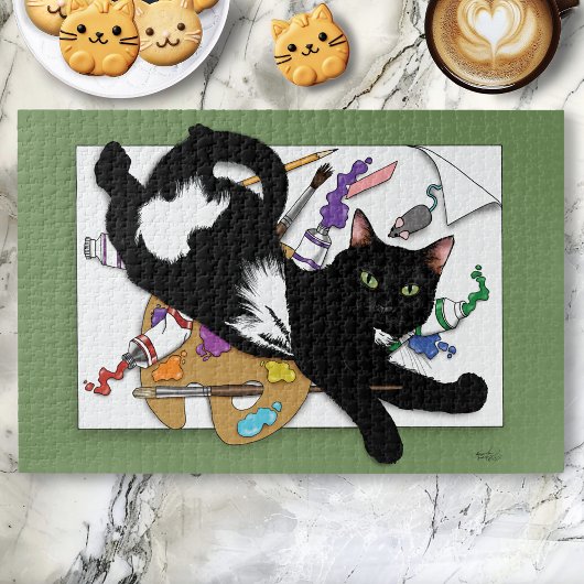 Artist's Black Cat Legpuzzel