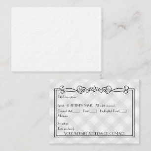 Artist's Blank ACEO Miniature Art Kaarten w COA Visitekaartje