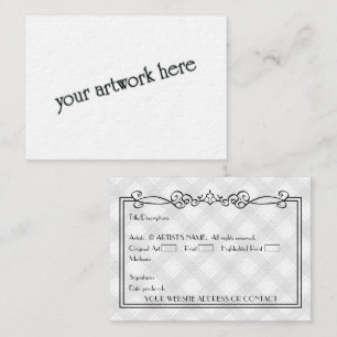 Artists' Blank ACEO Miniature Art Kaarten w COA Visitekaartje