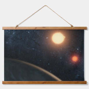 Artist's Concept Illustrating Kepler-16b. Hangend Wandkleed