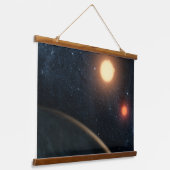 Artist's Concept Illustrating Kepler-16b. Hangend Wandkleed (Gebogen)