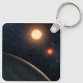 Artist's Concept Illustrating Kepler-16b. Sleutelhanger (Achterkant)