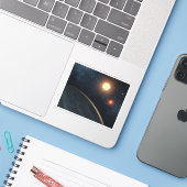 Artist's Concept Illustrating Kepler-16b. Sticker (Laptop met iPhone)