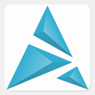Artix logo vierkante sticker witte achtergrond