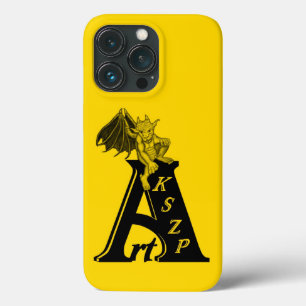 ArtKSZP-Logo met golem, Geel en zwart design iPhone 13 Pro Hoesje