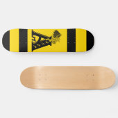 ArtKSZP Logo mit Kleine Golem schwarz gelb design Skateboard (Horizontaal)