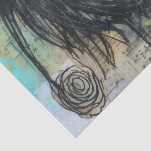 ArtLady 5 Charmant en verontrust Tissuepapier (Detail)