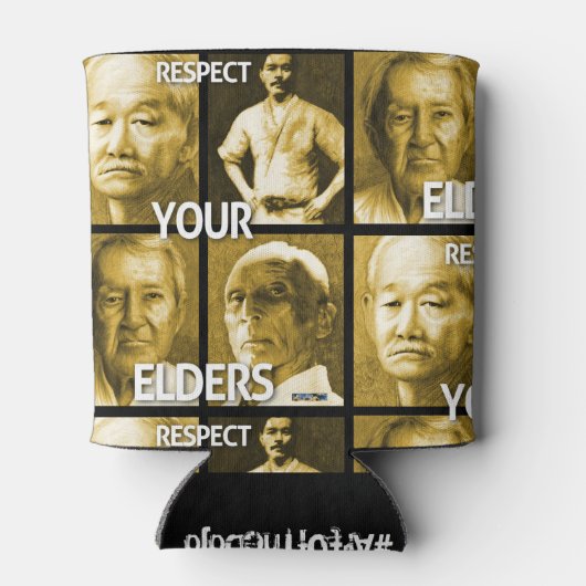 #ArtOfTheDojo 'Respecteer je ouderen' Blikjeskoeler (Achterkant)