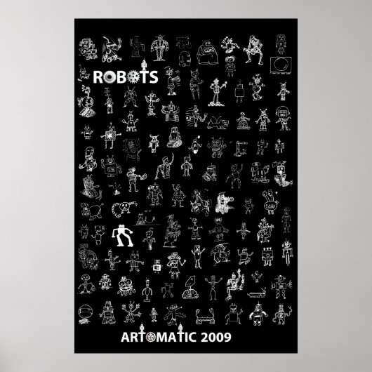Artomatic Robots 2009 Poster 3 - Black Edition (Devant)