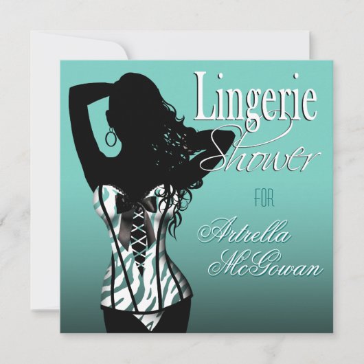 Artrella custom Bombshell Lingerie Zebra Corset Kaart (Voorkant)