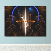 Artrillian domein van Xzendor7 Fractal Art Canvas Afdruk (Insitu (Houten vloer))
