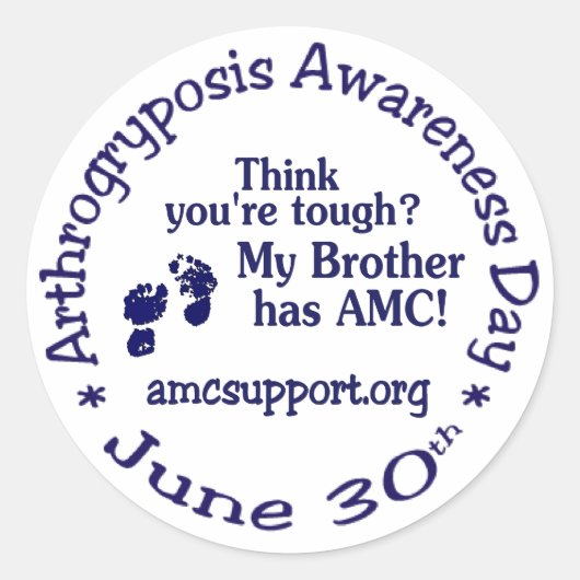 Artrogryposis Awareness Day *Brother* Sticker (Voorkant)