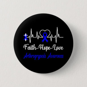 Artrogryposis Bewustzijn Hartslag Christelijk Cros Ronde Button 5,7 Cm