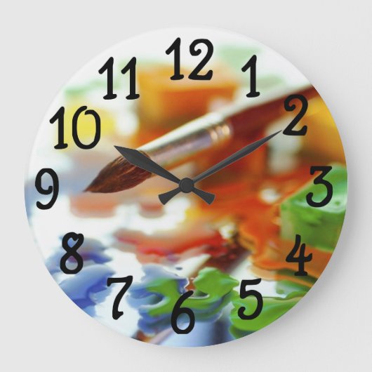 Artroom Paint Design Bedroom Dorm Wall klok (Voorkant)