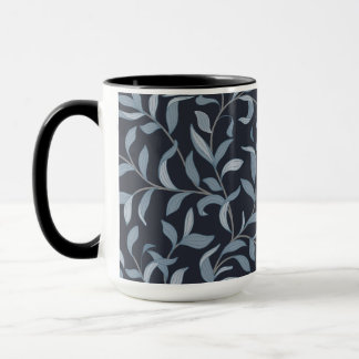 Arts and Crafts Geïnspireerd Blauwe Blauwe Bladwij Mok