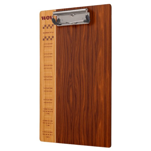 Arts and Crafts Kersenhout - Snelle Ref, Monogramm Klembord (Links)