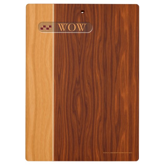 Arts and Crafts Kersenhout - Snelle Ref, Monogramm Klembord (Achterkant)