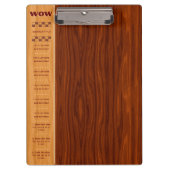 Arts and Crafts Kersenhout - Snelle Ref, Monogramm Klembord (Voorkant)