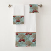 Arts and Crafts Pinecone Badhanddoek set Bad Handdoek (Insitu)