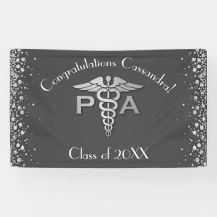 Arts Assistent PA Afstuderen Grijs Zilver Spandoek
