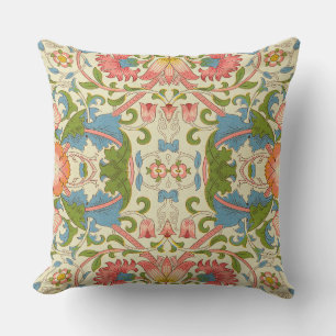 Arts & Crafts Bloemen Kleurrijk Patroon Kussen