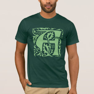 Arts Crafts Groen William Morris Monogram T-shirt