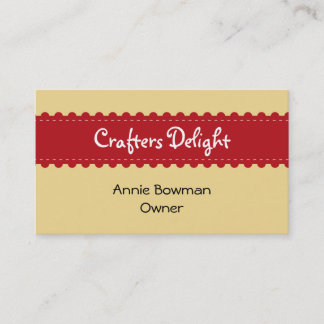 Arts Crafts lint accessoires handgemaakte zaken Visitekaartje