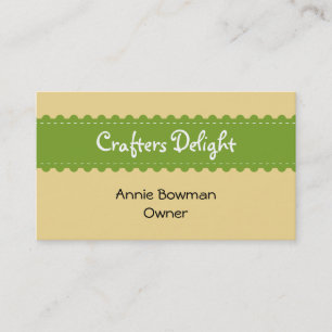 Arts Crafts lint accessoires handgemaakte zaken Visitekaartje