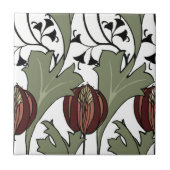 Arts & Crafts Stijl Petworth Bloemenpatroon Tegeltje (Voorkant)