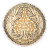 Arts & Crafts Walter Crane Ceramic Pull Knob Keramische Knop (Voorkant)