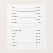 Arts de CROCHET - carte de visite (Intérieur déplié)