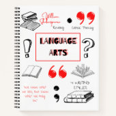 Arts de la langue Objet Carnet à grande échelle (Devant)