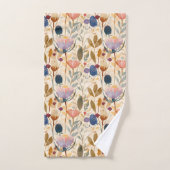 Arts et artisanat fleur sauvage et chardon écossai (Serviette à main)