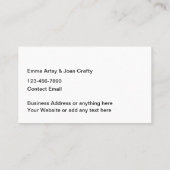 Arts Et Artisanat Thème Cartes de visite (Dos)