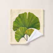 Arts et feuille géométrique de Ginkgo de métiers (Gant de toilette)
