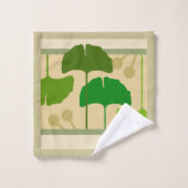 Arts et motif géométrique de Ginkgo de métiers (Gant de toilette)