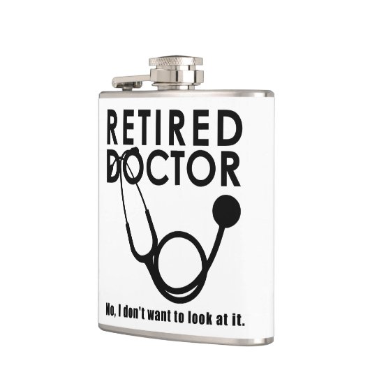 Arts in ruste met Stethoscoop en Sassy Funny Quote Heupfles (Links)