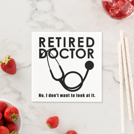 Arts in ruste met Stethoscoop en Sassy Funny Quote Servet (Insitu)