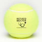 Arts in ruste met Stethoscoop en Sassy Funny Quote Tennisballen (Achterkant)
