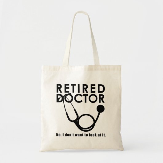 Arts in ruste met Stethoscoop en Sassy Funny Quote Tote Bag (Voorkant)